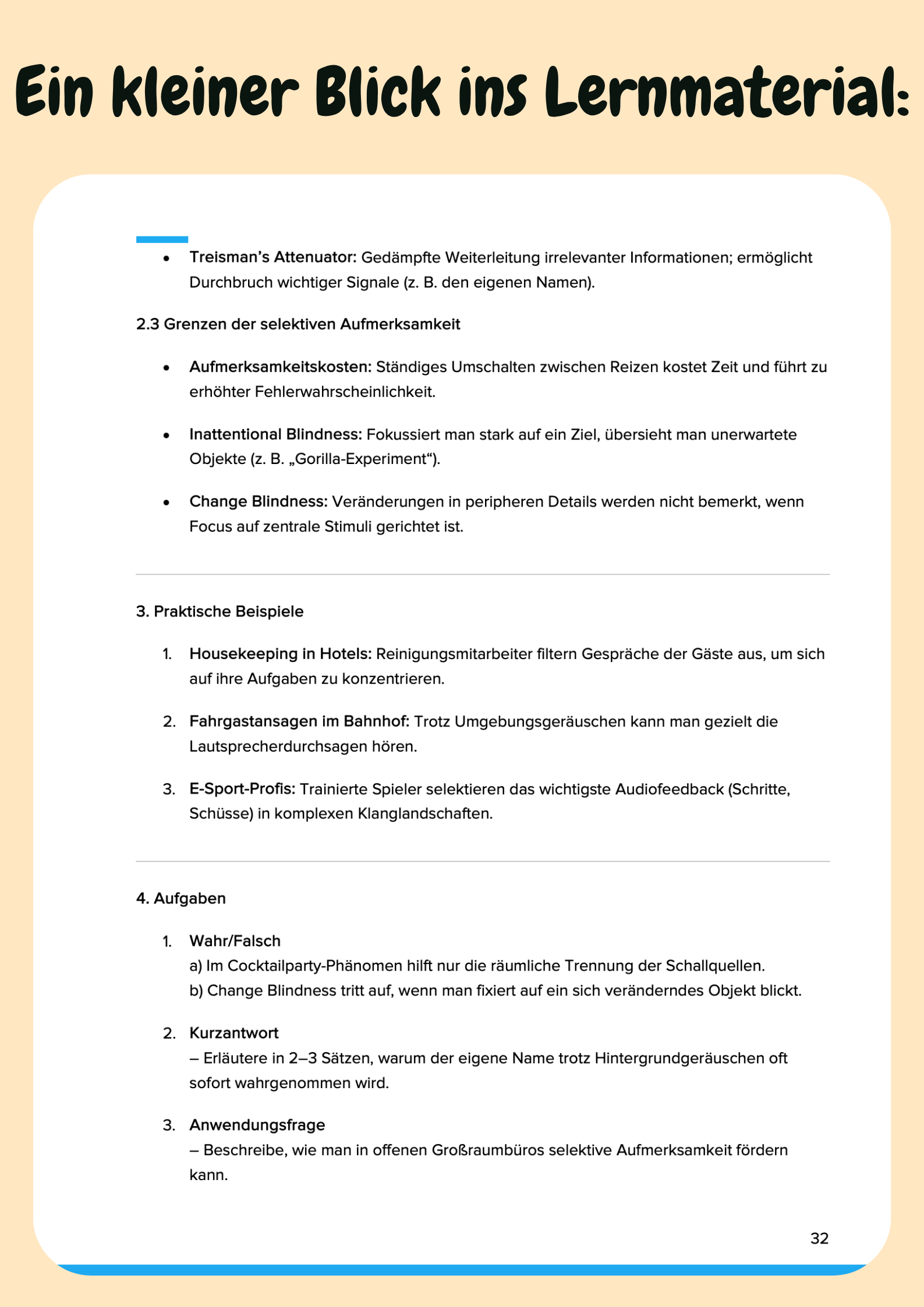 Allgemeine Psychologie I – Wahrnehmung, Aufmerksamkeit, Gedächtnis & Emotion einfach erklärt Großansicht 7