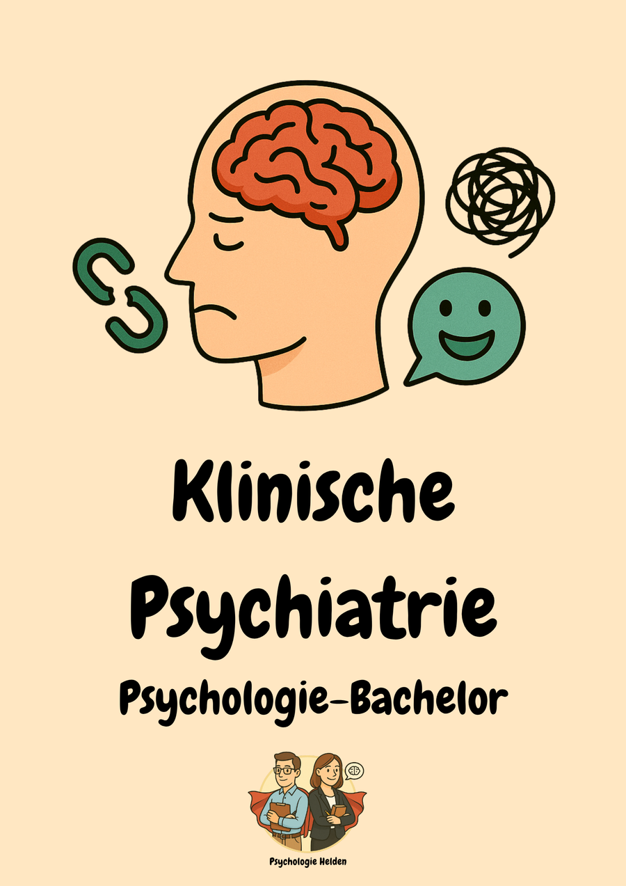 Klinische Psychiatrie lernen – Störungsbilder, ICD-11 & Therapie – Lernskript Diagnostik & Testtheorie im Psychologie-Bachelor
