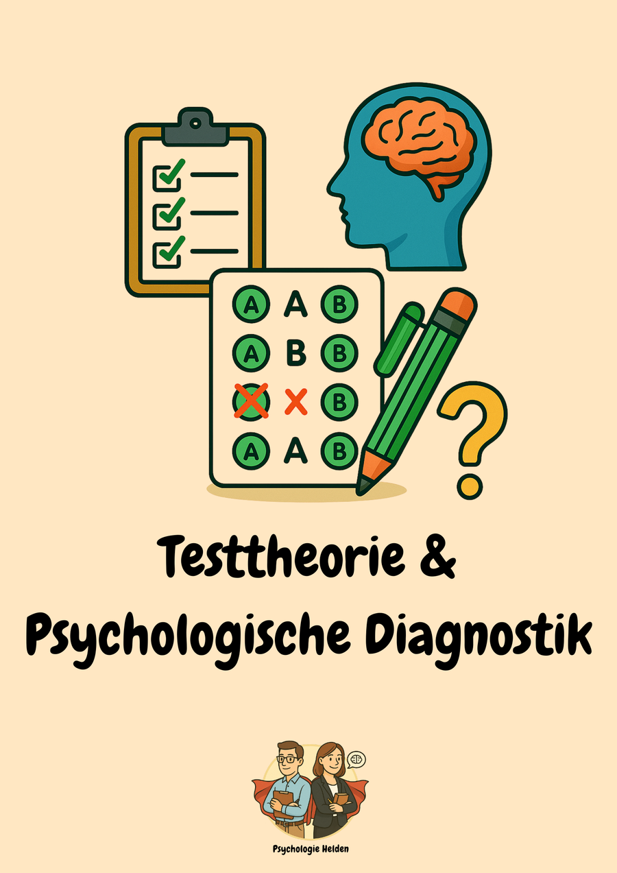 Testtheorie & Psychologische Diagnostik lernen – Gütekriterien – Lernskript Statistik & Methoden im Psychologie-Bachelor