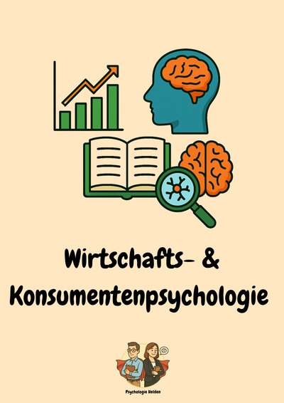 Wirtschaftspsychologie lernen – Konsumverhalten & Entscheidungen – Lernskript Psychologie Master