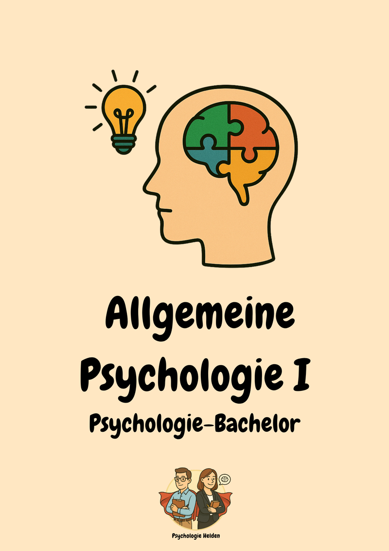 Allgemeine Psychologie I – Wahrnehmung, Aufmerksamkeit, Gedächtnis & Emotion einfach erklärt Bild 1