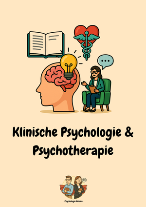 Klinische Psychologie & Psychotherapie mit Lernskripten lernen