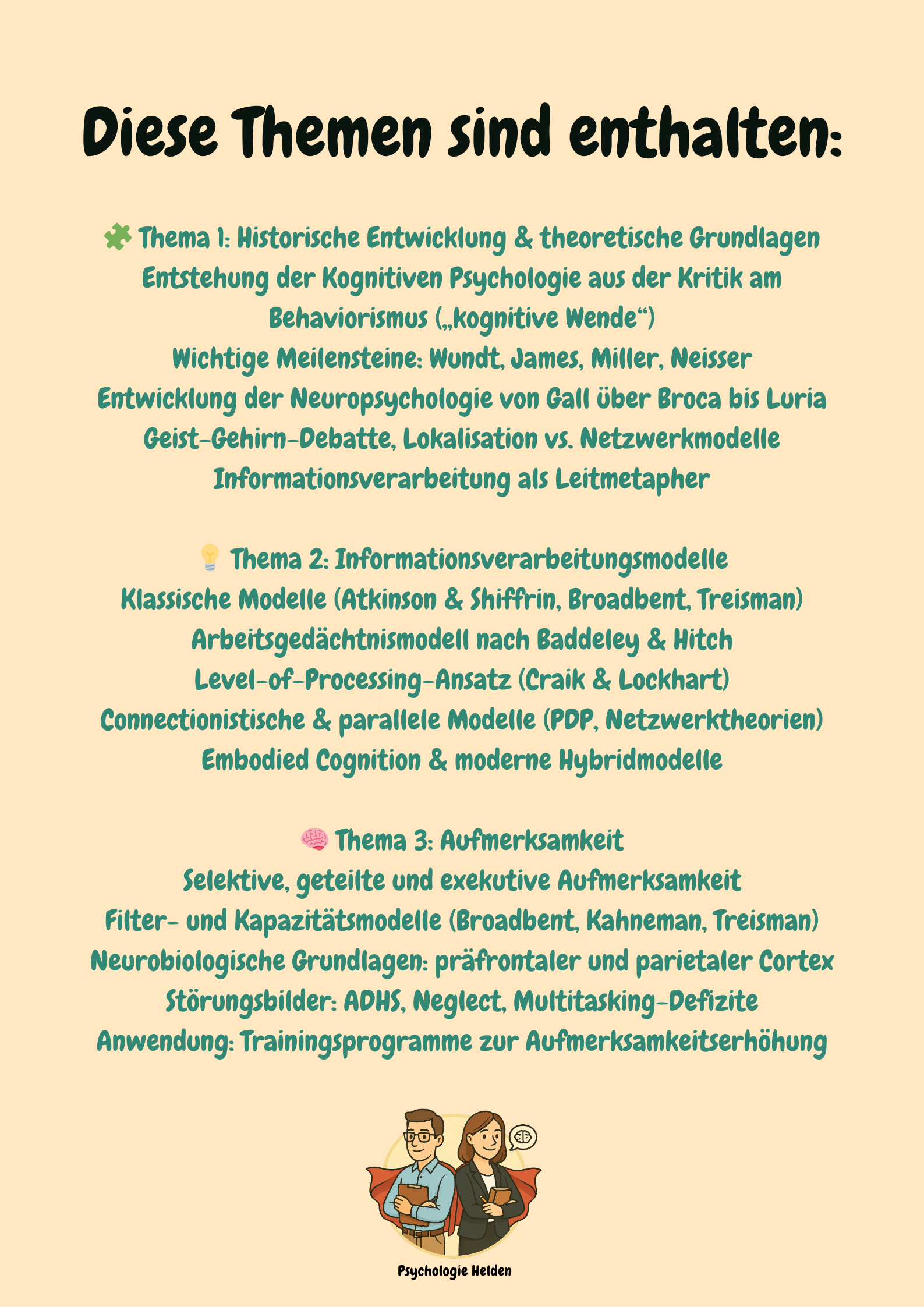 Kognitive & Klinische Neuropsychologie – Denken, Gedächtnis & Gehirn