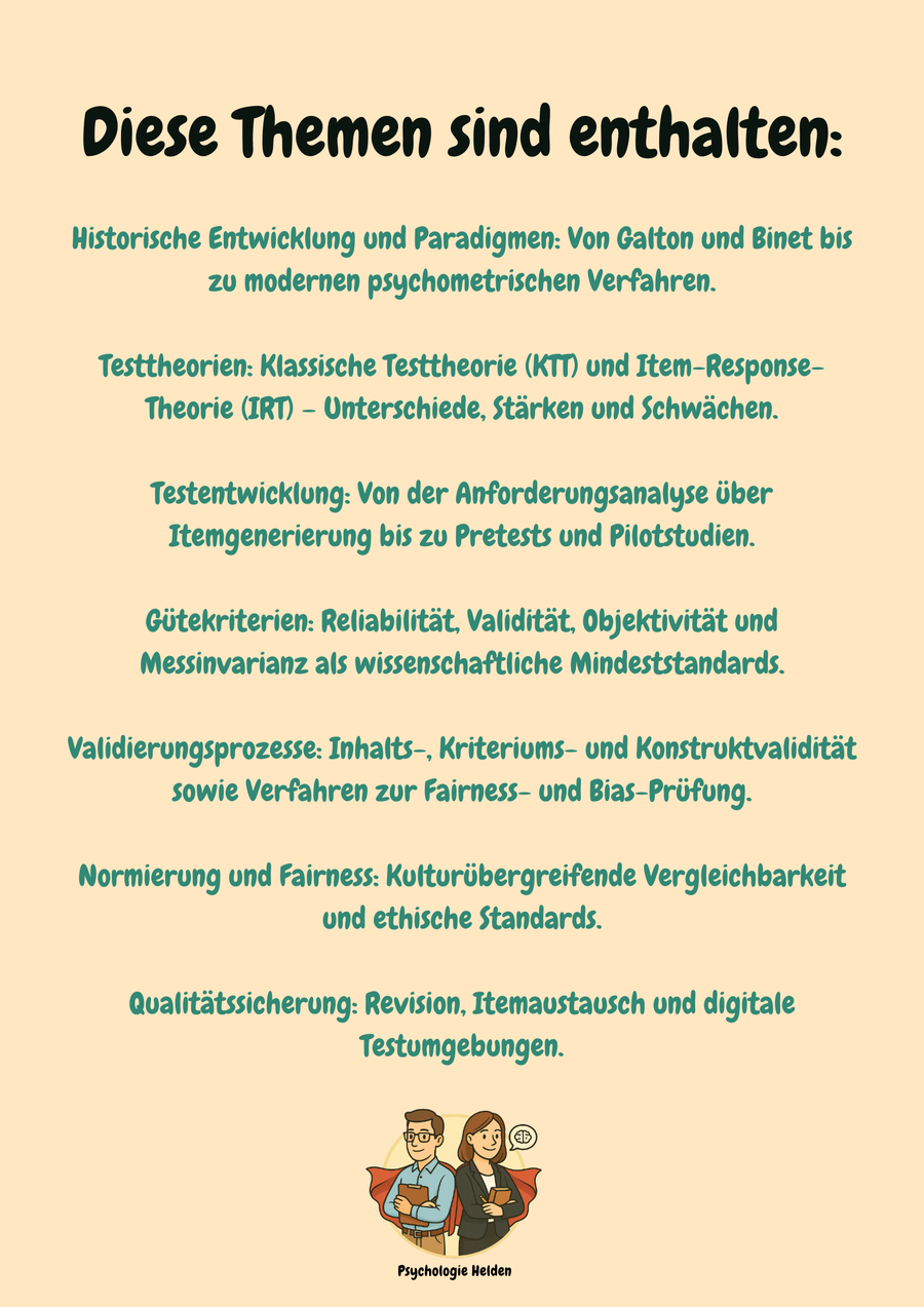 Theoretische Grundlagen, methodische Standards und psychometrische Validierungsprozesse in der psychologischen Diagnostik und Testkonstruktion – Bild 2