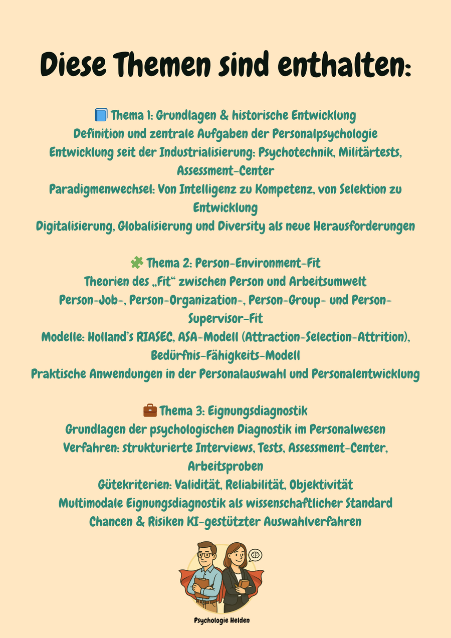 Personalpsychologie – Eignungsdiagnostik & Personalentwicklung – Bild 2