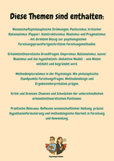 Wissenschaftstheorie der Psychologie – Erkenntnistheorie im Master
