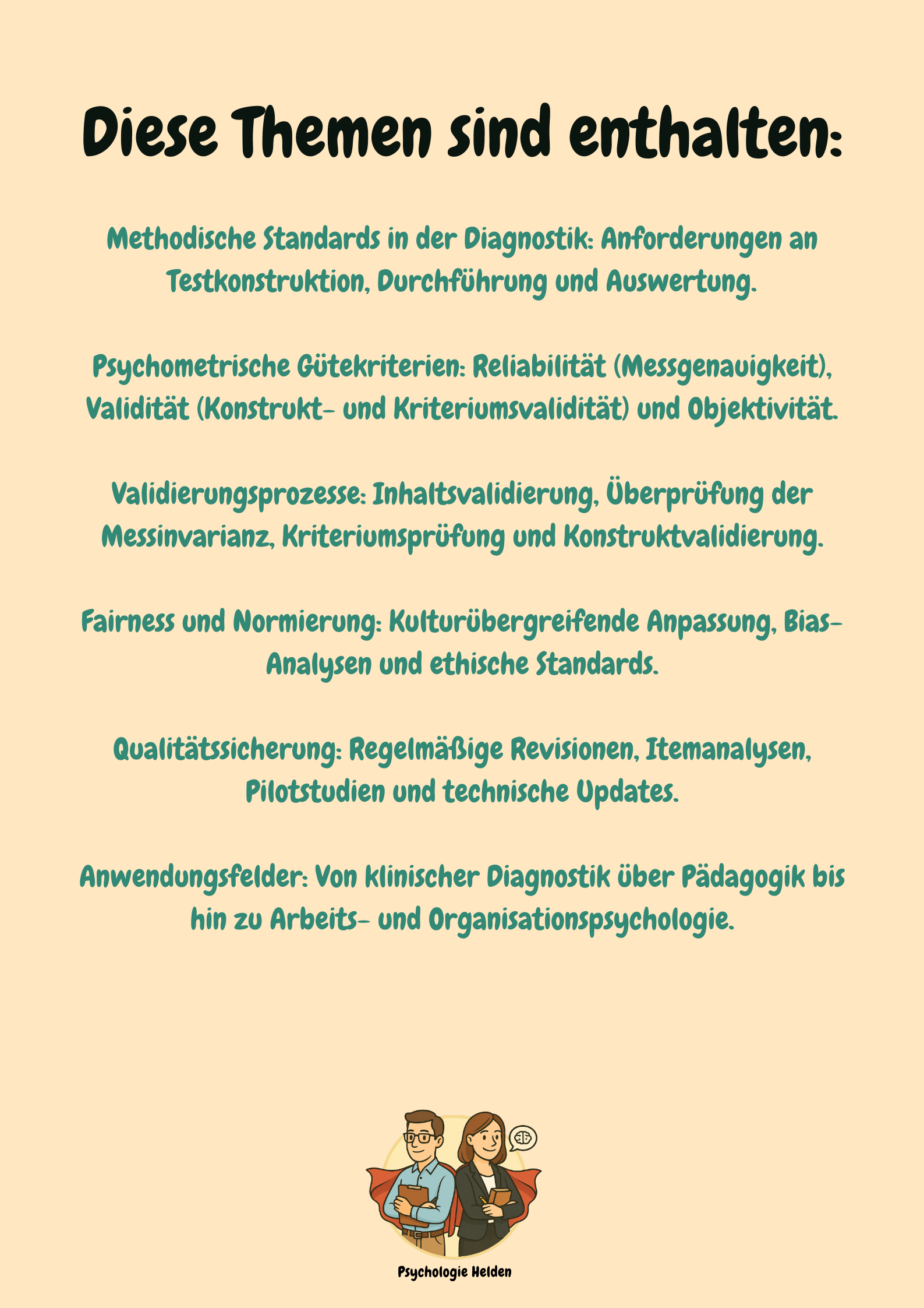 Methodische Standards & Validierungsprozesse in der Psychologie