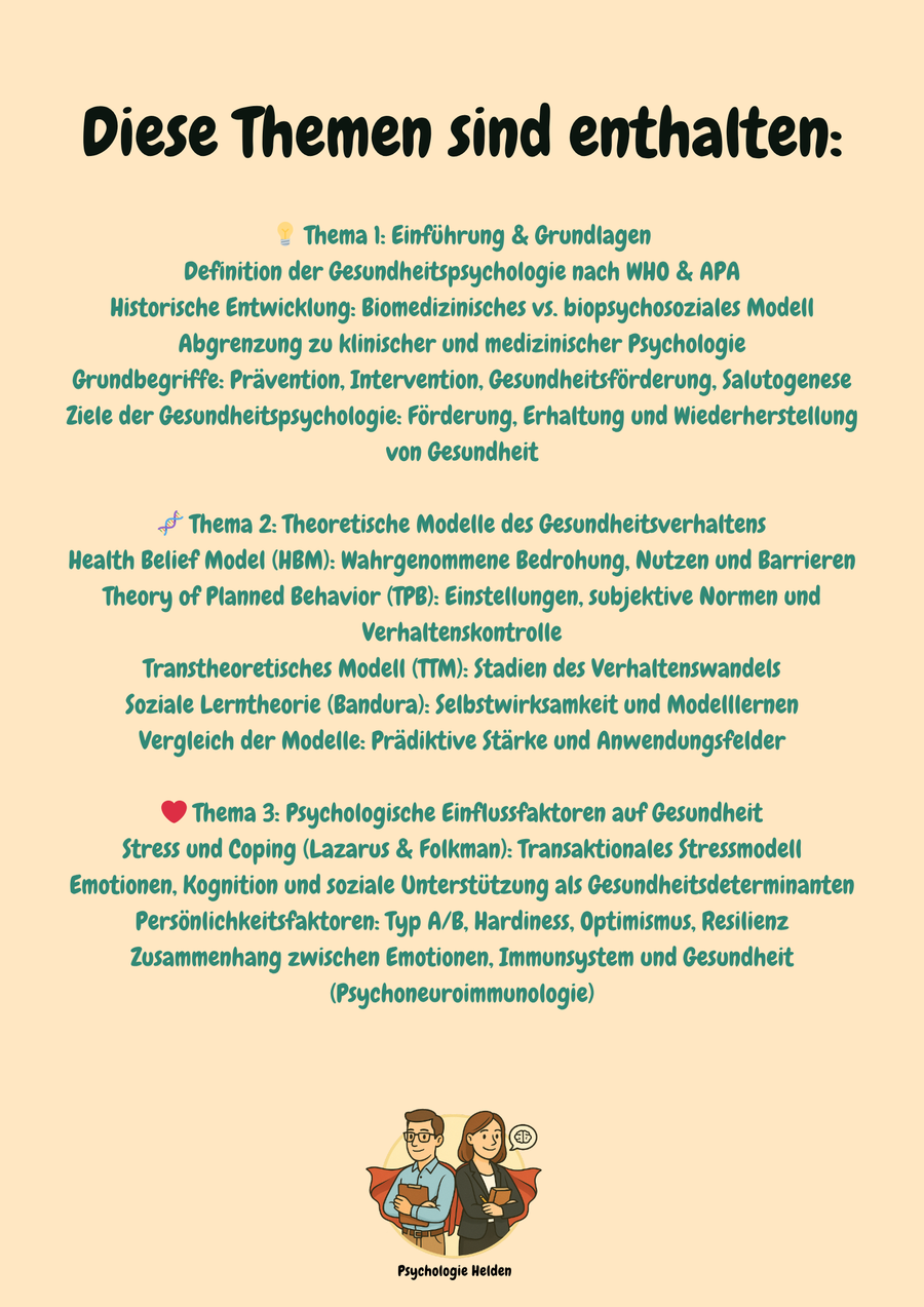 Gesundheitspsychologie – Prävention, Modelle & Interventionen – Bild 2