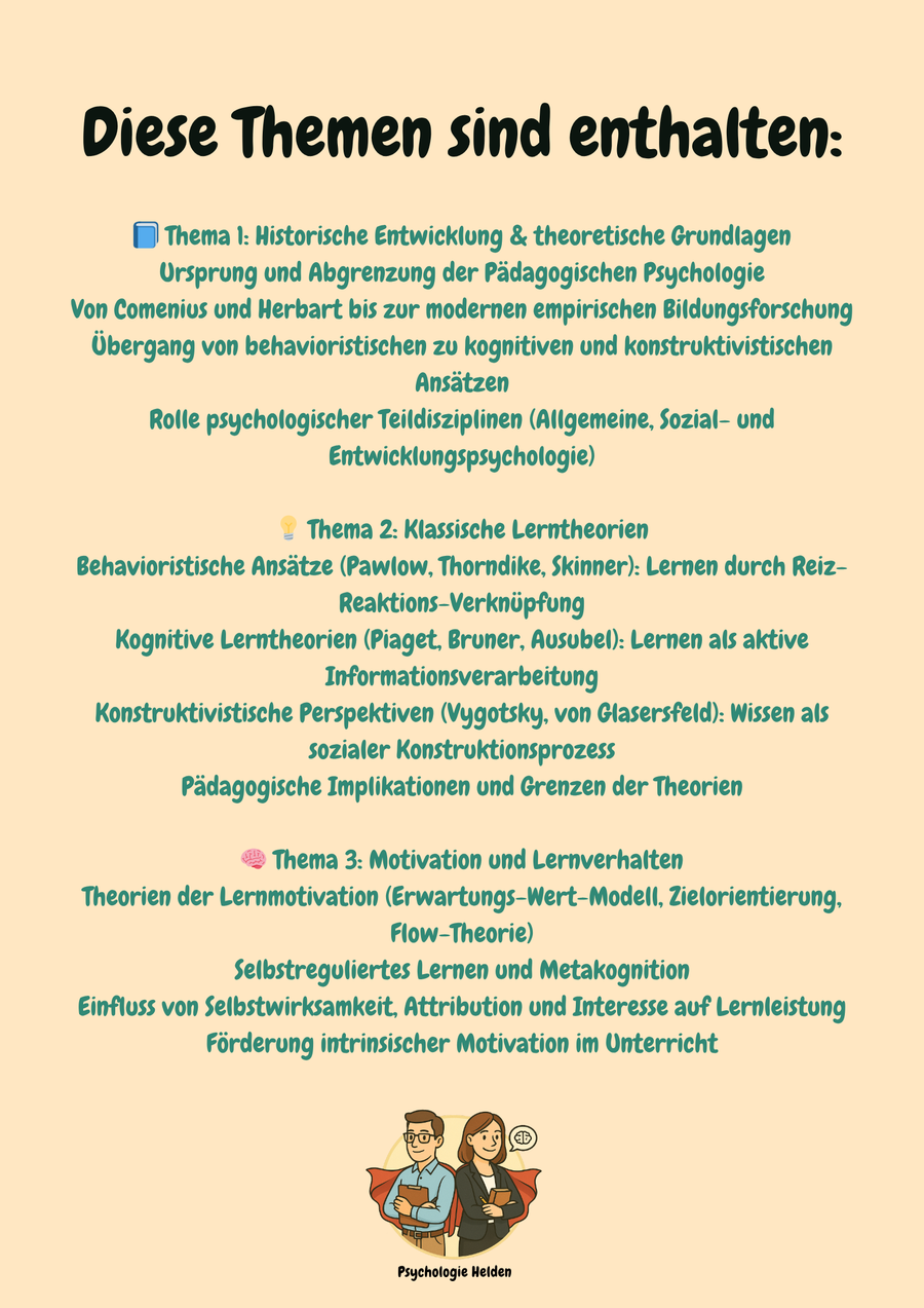 Pädagogische Psychologie – Lerntheorien & Instruktionsdesign – Bild 2