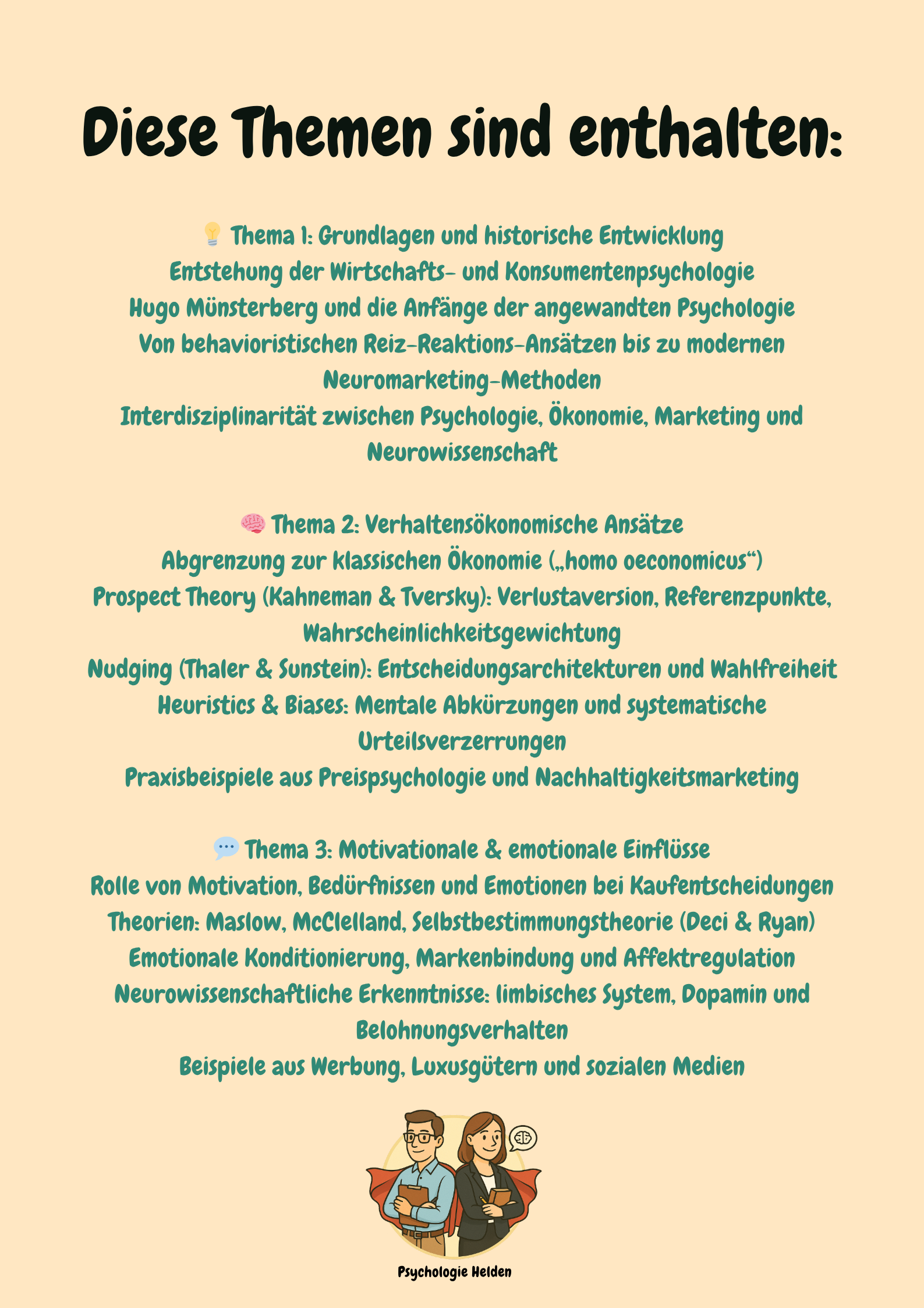 Wirtschafts- & Konsumentenpsychologie – Verhalten & Neuromarketing
