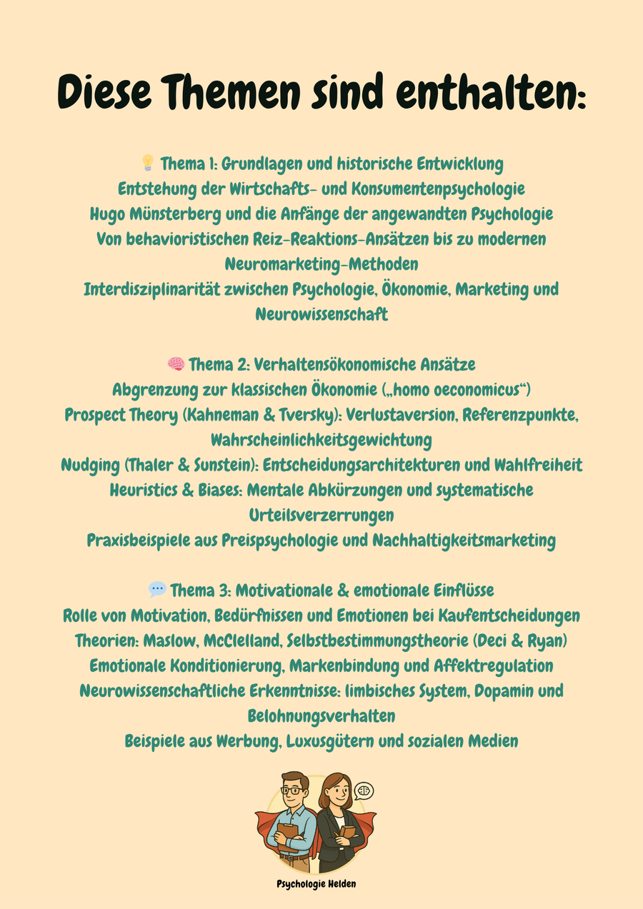 Wirtschafts- & Konsumentenpsychologie – Verhalten & Neuromarketing – Bild 2