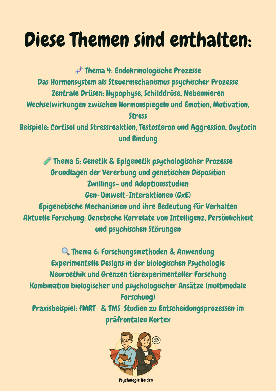 Biologische Psychologie – Neurophysiologische, endokrinologische & genetische Grundlagen psychologischer Prozesse – Bild 3