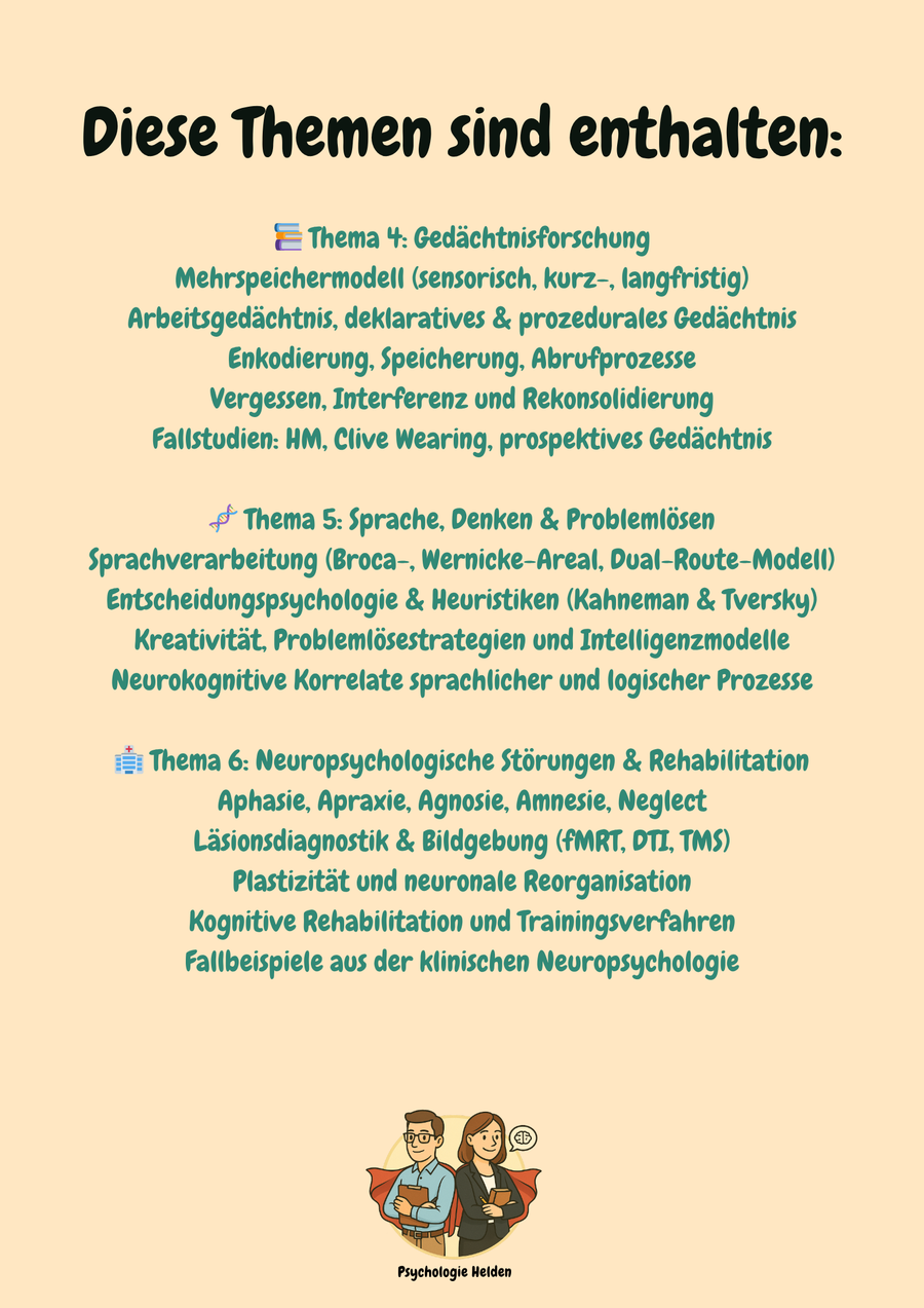 Kognitive & Klinische Neuropsychologie – Denken, Gedächtnis & Gehirn – Bild 3