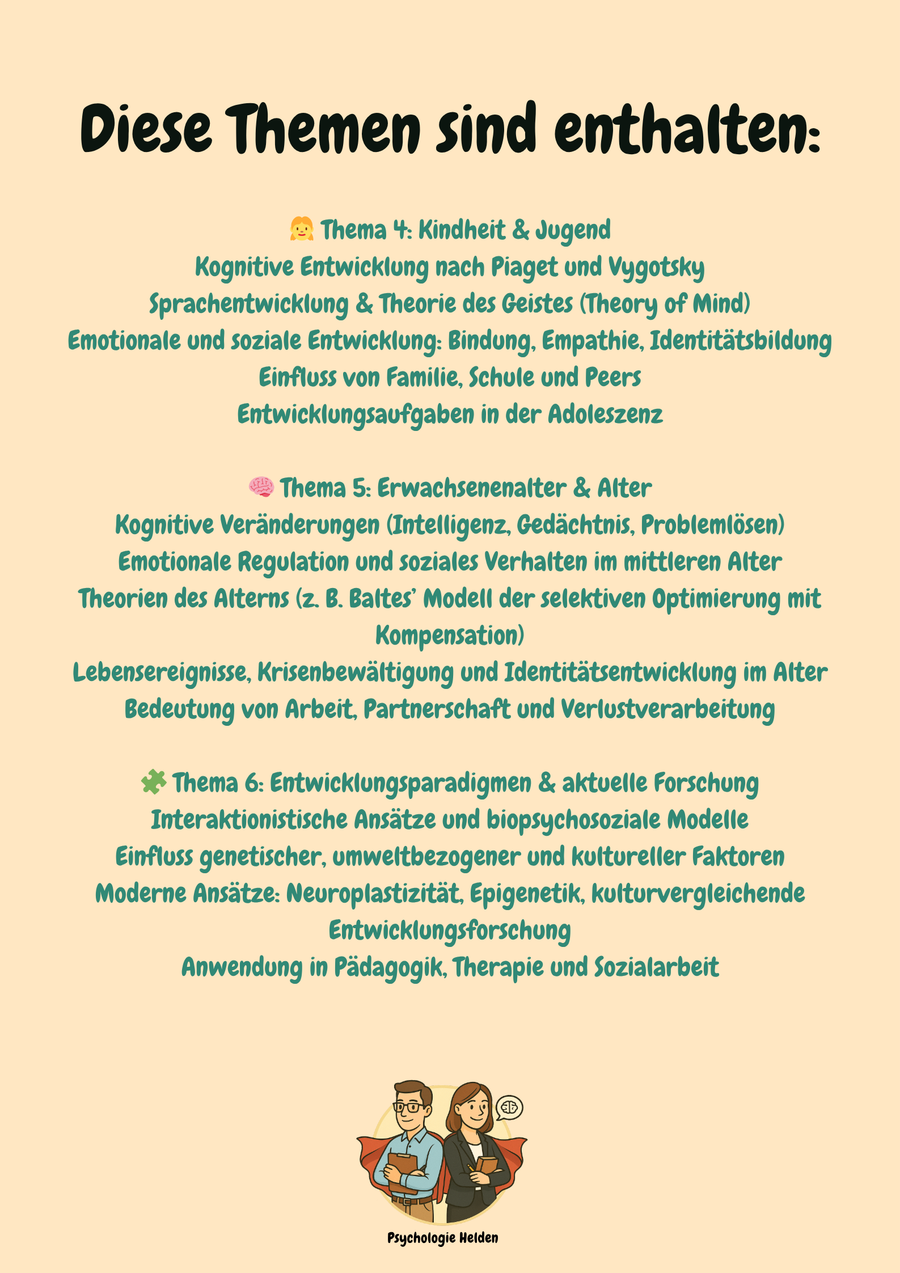 Entwicklungspsychologie über die Lebensspanne – Längsschnittliche Analysen kognitiver, emotionaler & sozialer Entwicklungsprozesse – Bild 3