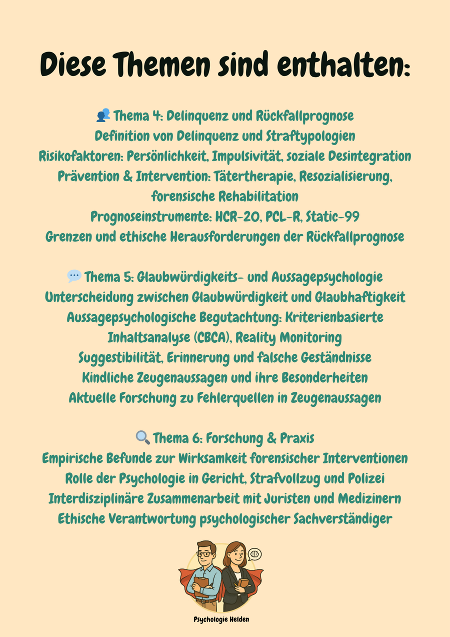 Forensische & Rechtspsychologie – Gutachten, Kriminalität & Aussagepsychologie – Bild 2