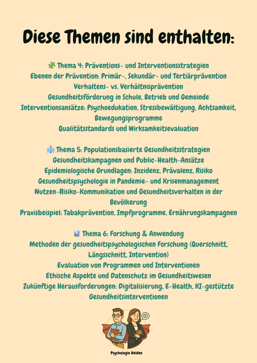 Gesundheitspsychologie – Prävention, Modelle & Interventionen – Bild 3