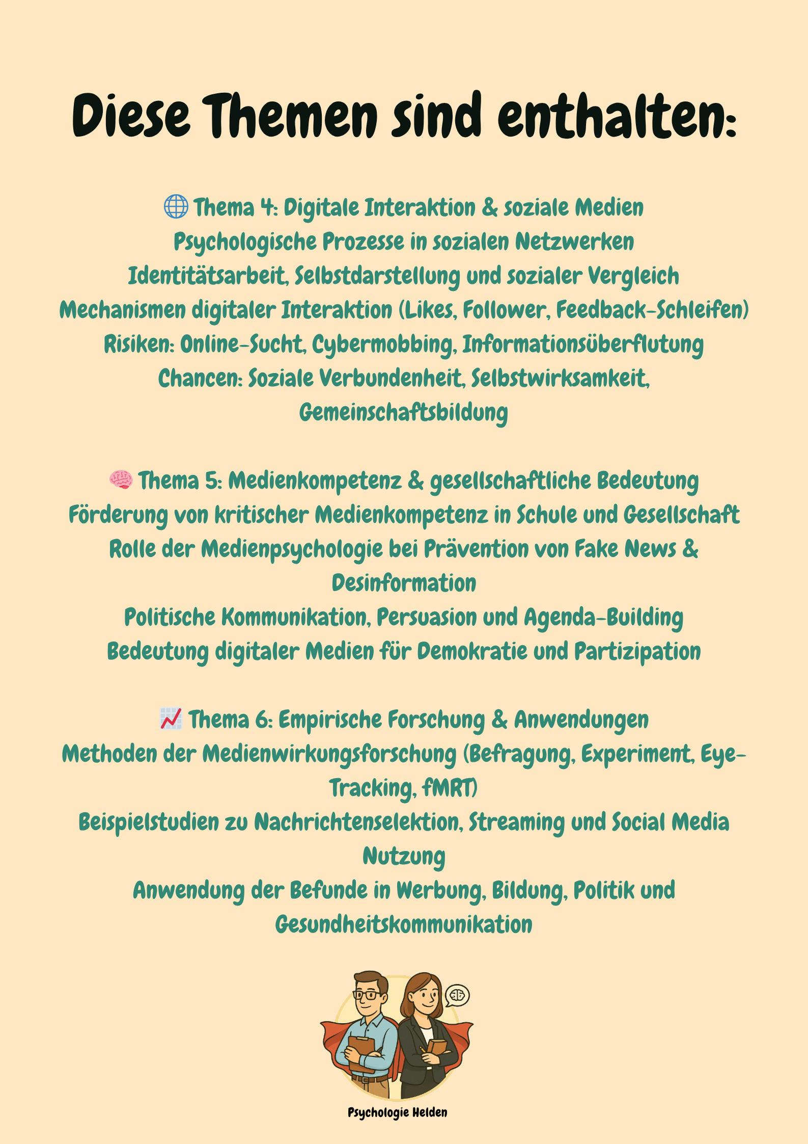 Medien- & Kommunikationspsychologie – Theorien & Medienwirkung