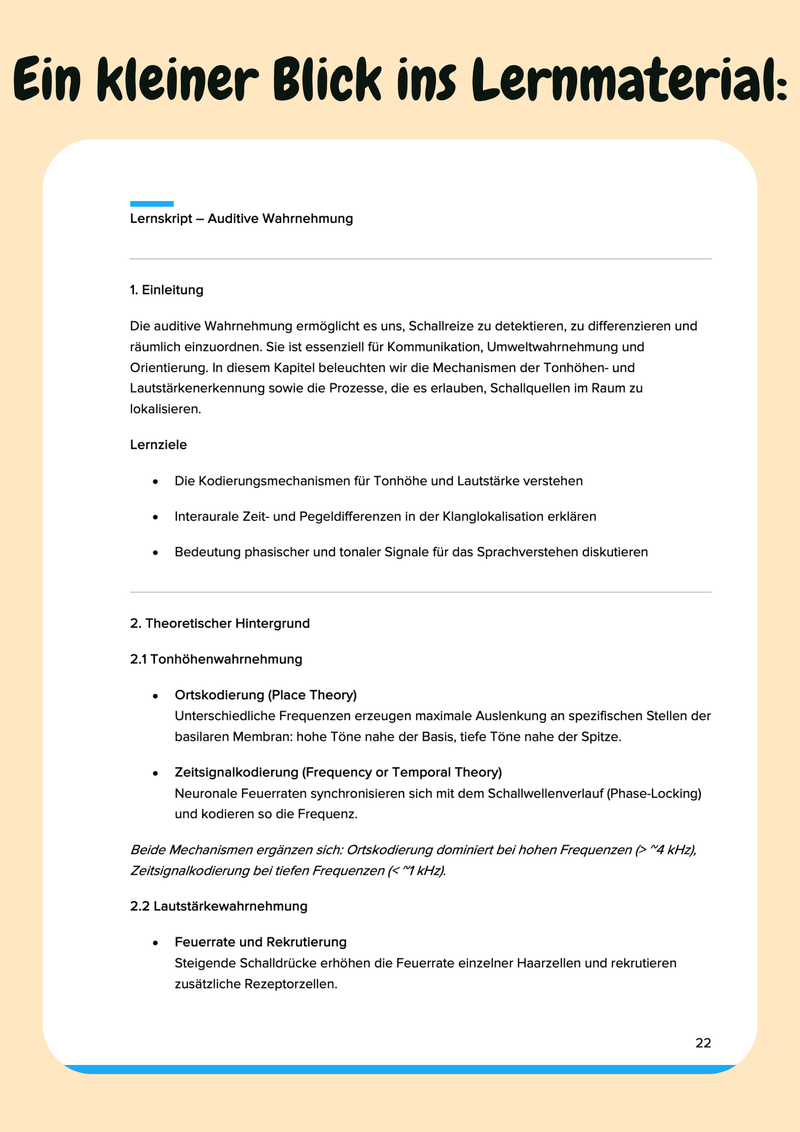 Allgemeine Psychologie I – Wahrnehmung, Aufmerksamkeit, Gedächtnis & Emotion einfach erklärt Bild 6
