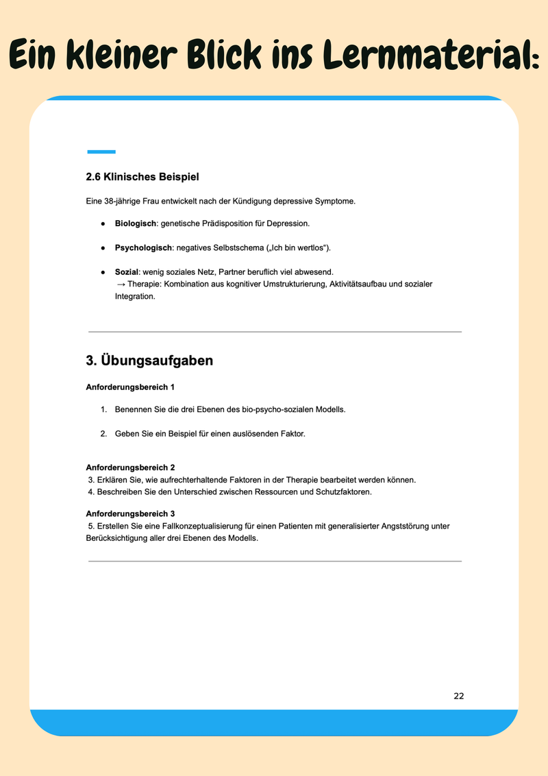 Klinische Psychologie & Psychotherapie mit Lernskripten lernen Bild 5
