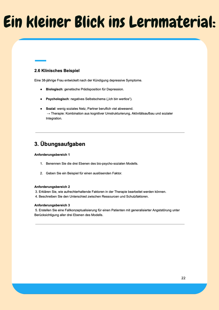 Klinische Psychologie & Psychotherapie mit Lernskripten lernen – Bachelor Psychologie Vorschau 5