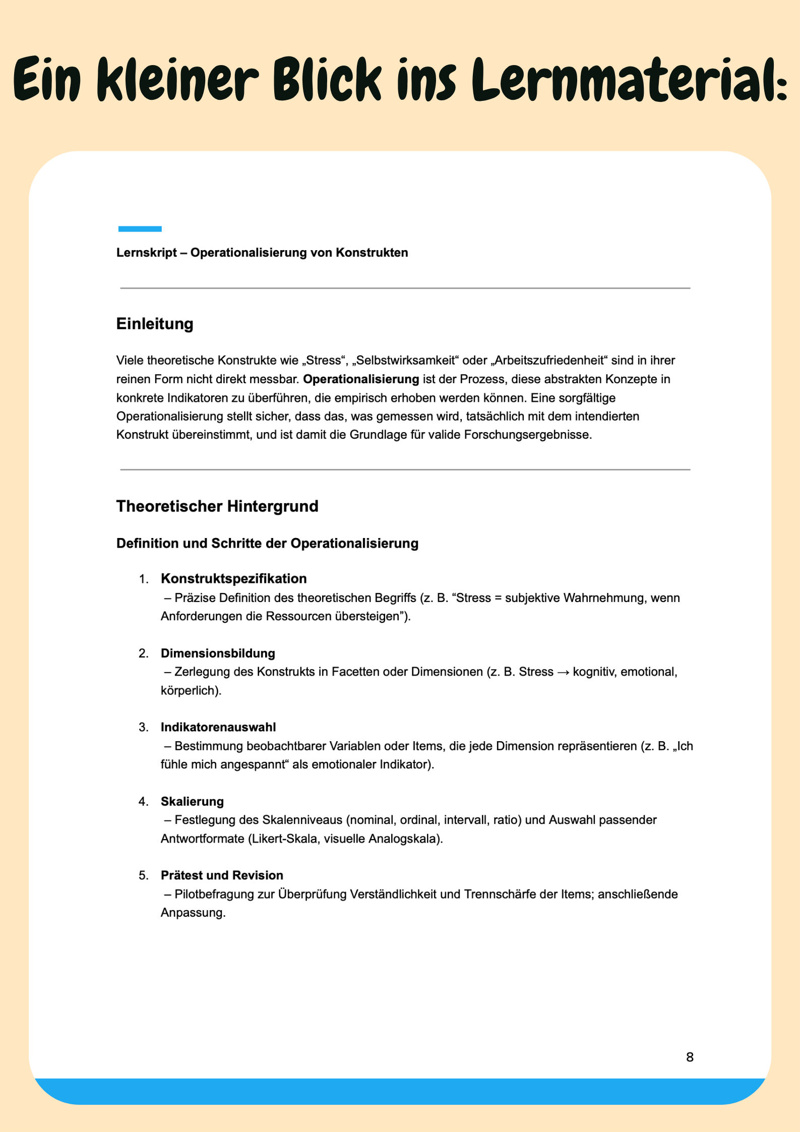 Empirische Forschungsmethoden im Psychologie-Bachelor