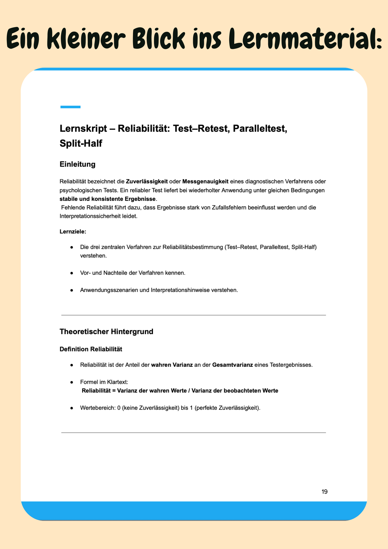Testtheorie & Psychologische Diagnostik mit Gütekriterien, Diagnostikmethoden & Praxisbeispielen Großansicht 5