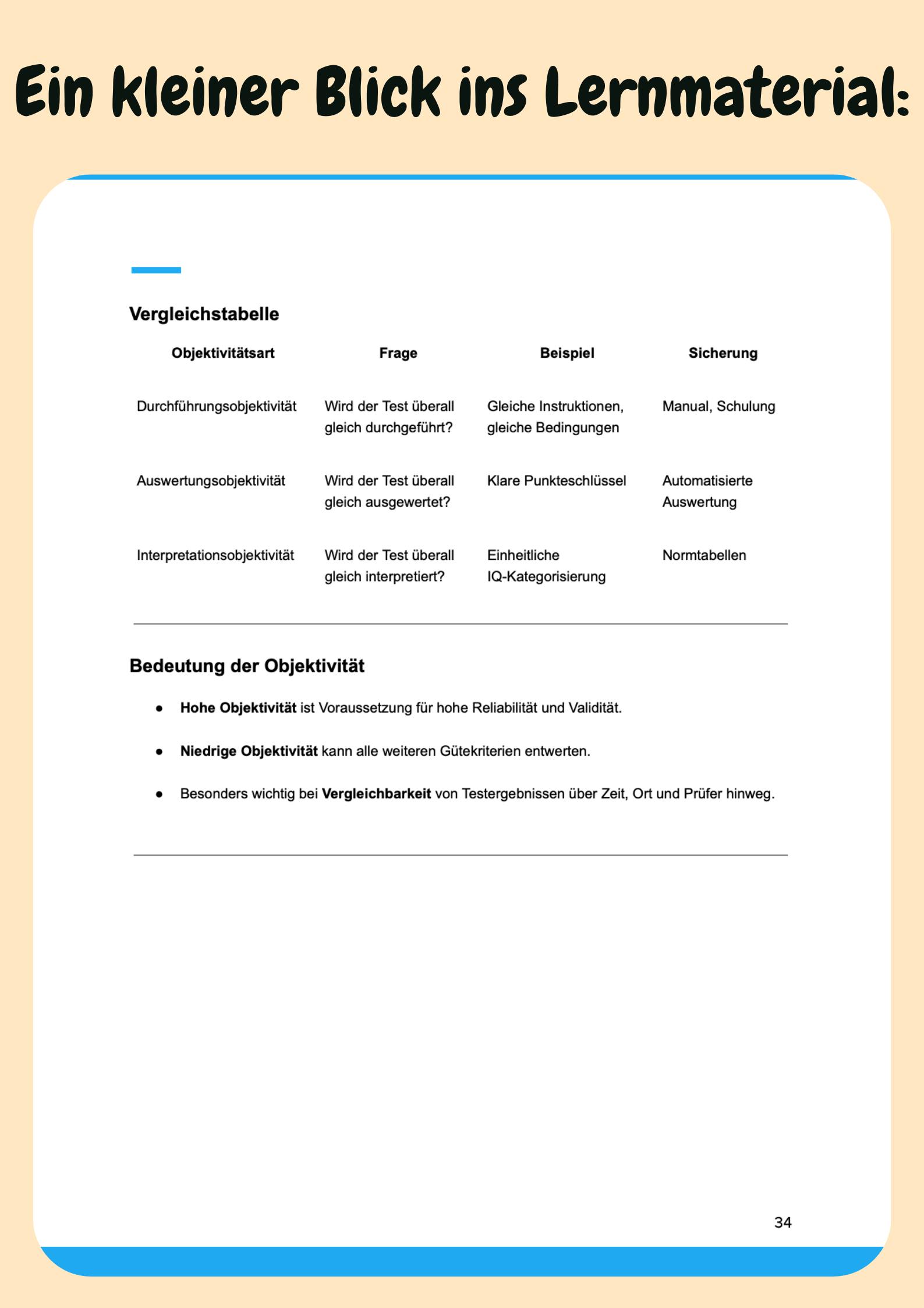Testtheorie & Psychologische Diagnostik mit Gütekriterien, Diagnostikmethoden & Praxisbeispielen Großansicht 6