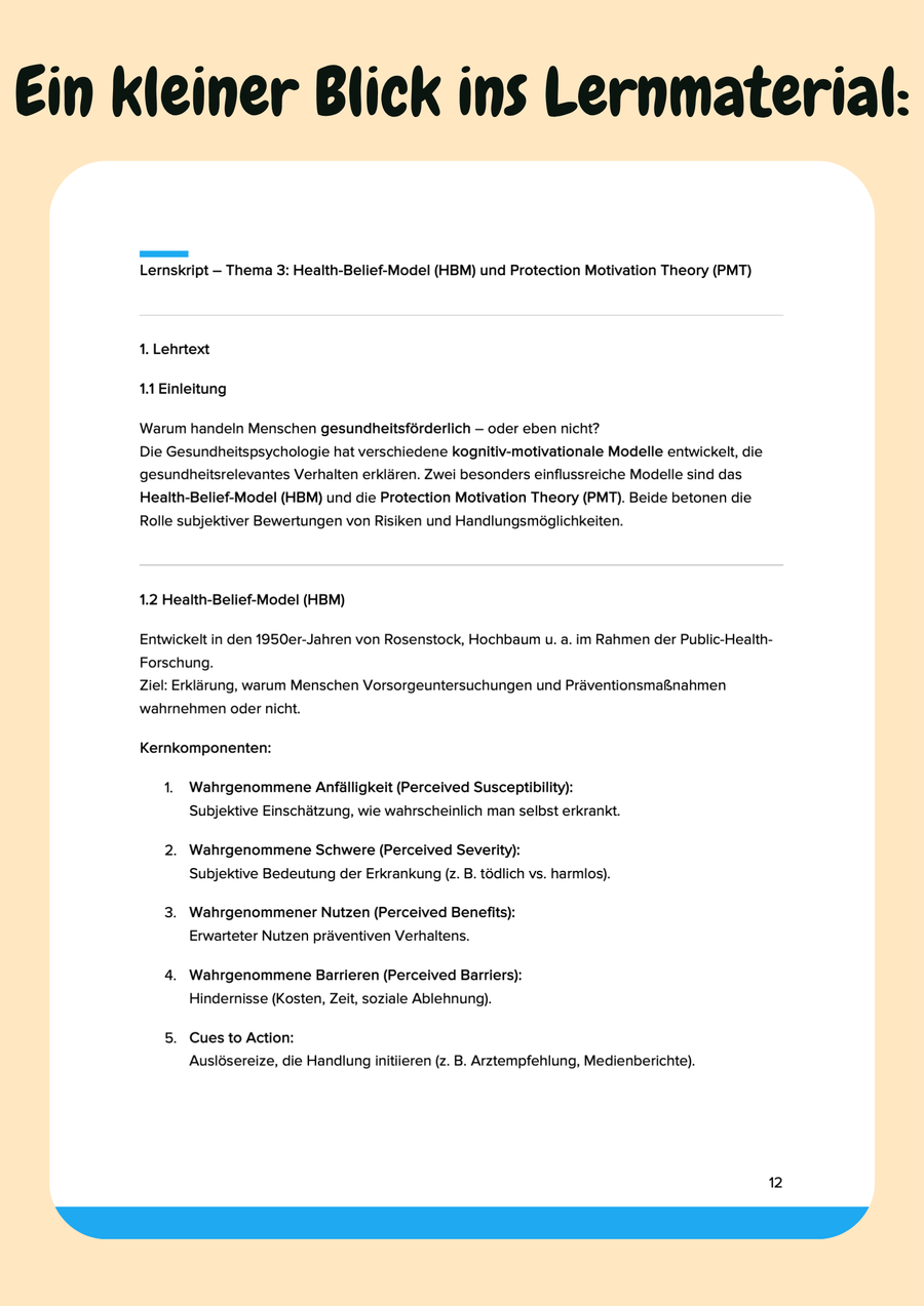 Gesundheitspsychologie – Prävention, Modelle & Interventionen – Bild 6