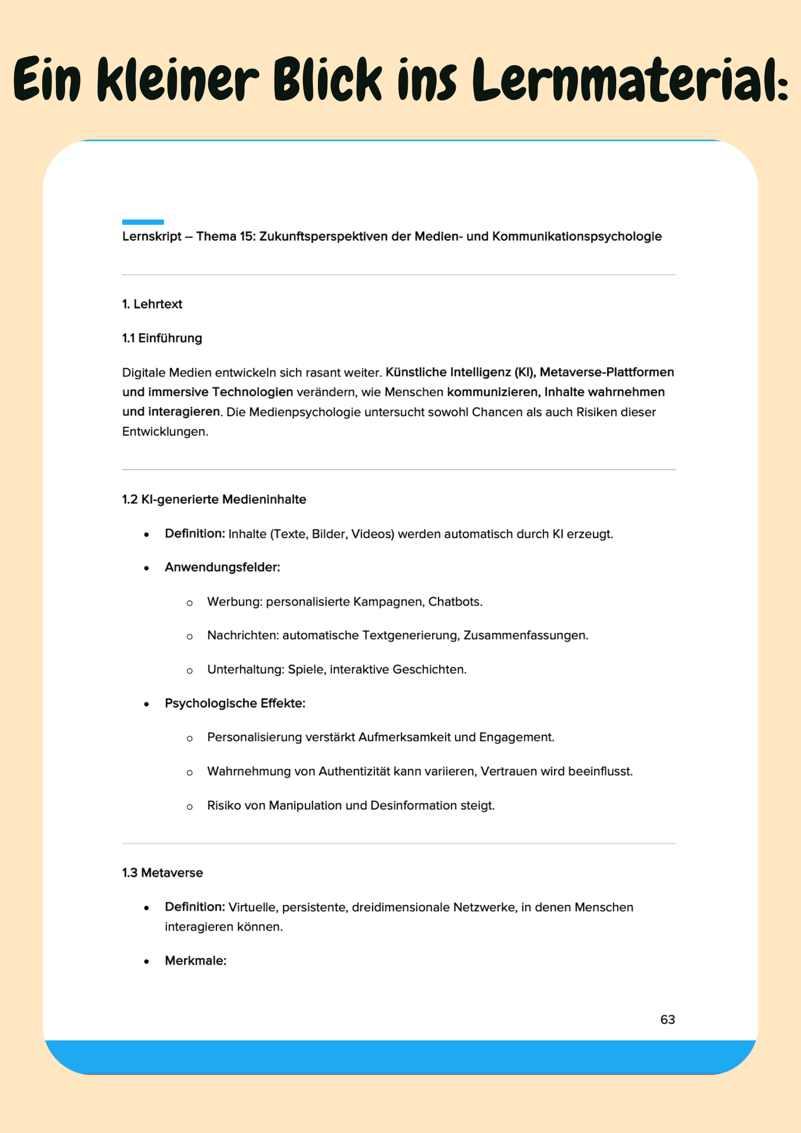 Medien- & Kommunikationspsychologie – Theorien & Medienwirkung – Großansicht 5