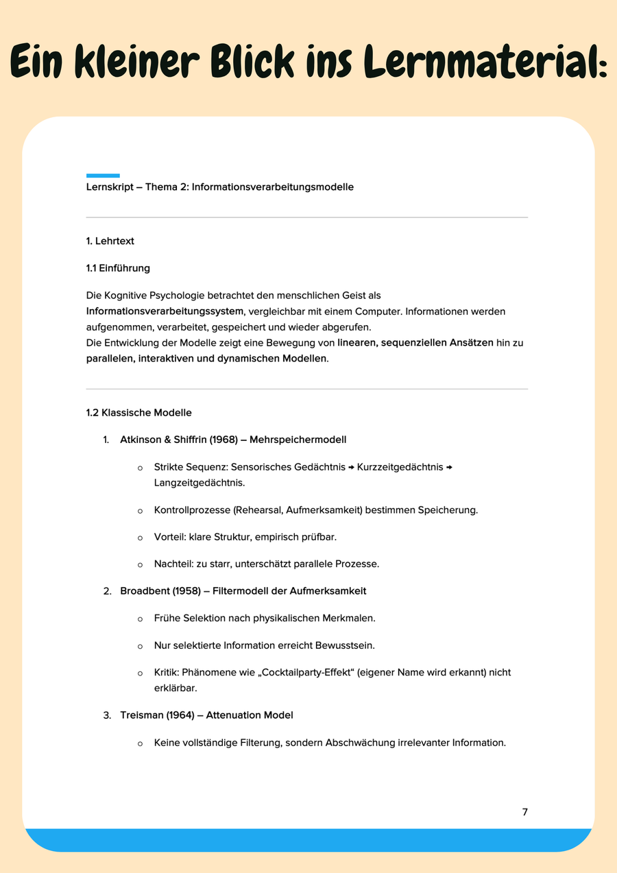 Kognitive & Klinische Neuropsychologie – Denken, Gedächtnis & Gehirn – Bild 7