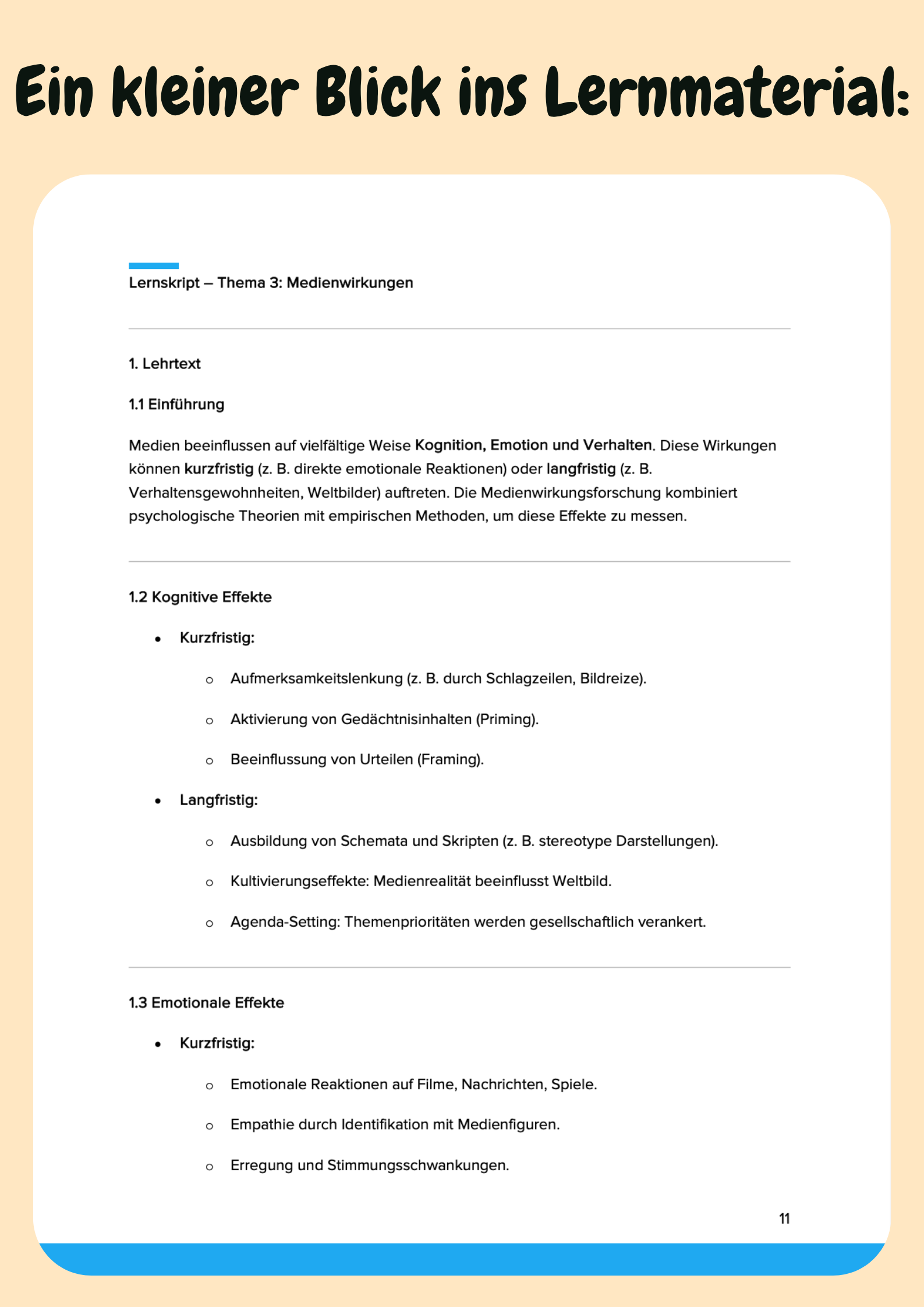 Medien- & Kommunikationspsychologie – Theorien & Medienwirkung – Großansicht 6
