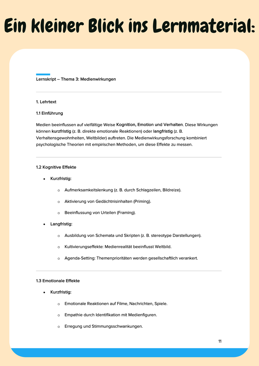 Medien- & Kommunikationspsychologie – Theorien & Medienwirkung – Bild 6