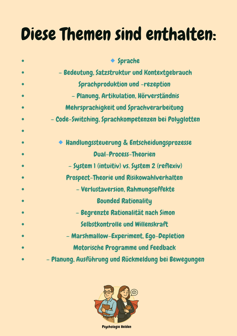 Allgemeine Psychologie II – Denken, Problemlösen, Sprache & Entscheidungsprozesse leicht erklärt Bild 3