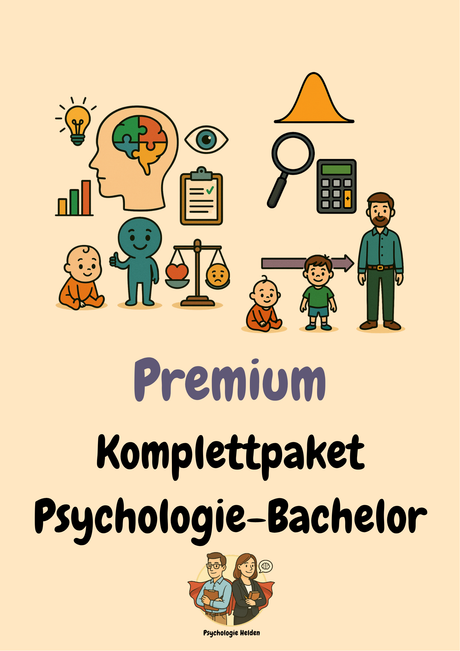 Premium Komplettpaket Psychologie-Bachelor mit Zusatzkursen – Lernskript Psychologie-Studium
