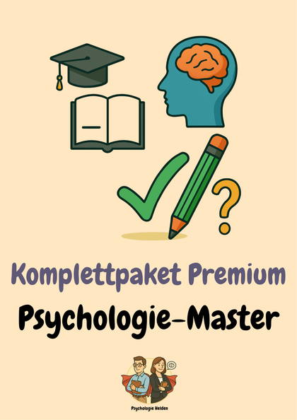 Premiumkurs Master Psychologie – Masterkurs, Thesis-Guide & Praktikum