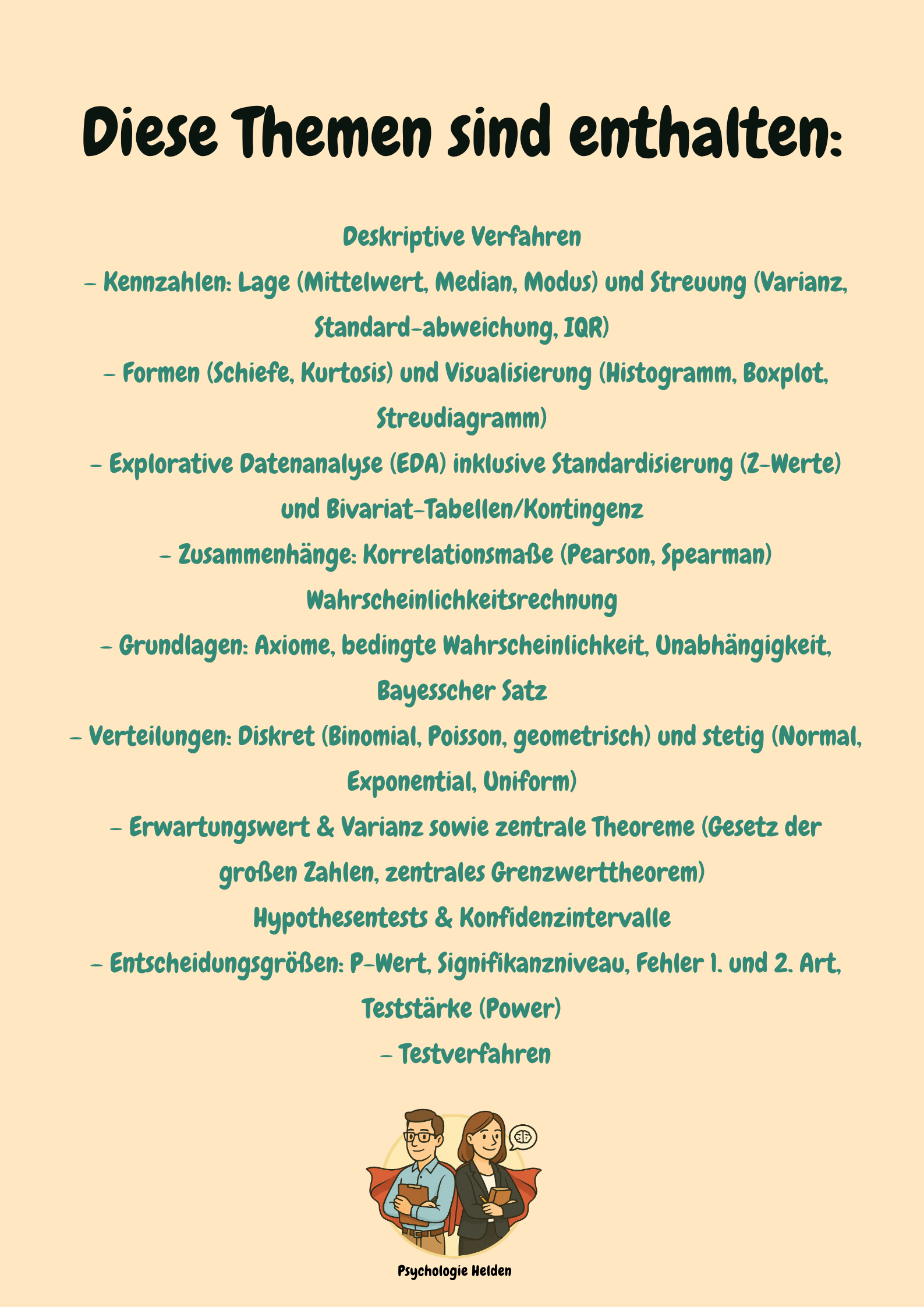 Statistik I & II im Psychologie-Bachelor – Einfach Lernen! Großansicht 3